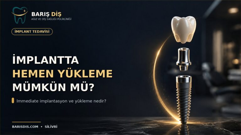 İmplant cerrahisi sonrasında hemen yükleme ve immediate implantasyonu anlatan kapak görseli